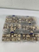 Sixteen Exceart doll joints wooden animal joints DIY doll toy joints engage bolt for toys teddy bear