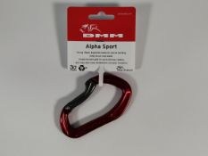 Ten as new DMM Alpha Sport Bent Gate Carabiner, Red Titanium, (5031290204644).