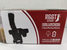 An R66T Academy Cricket Ball Launcher (3 speed bowling machine).