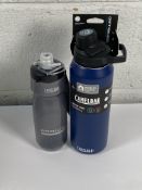 Two Camelbak stainless steel Chute Mag bottles (1ltr) and six Camelbak Podium bottles (710ml).
