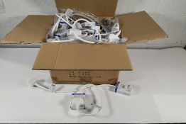 Fifty as new Pro Elect 1 gang extension leads, 0.5m, white (PE01127).