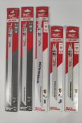 Five assorted as new Milwaukee Sawzall packs (5 x per pack).