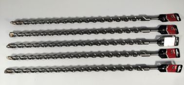 Five as new Milwaukee M2 2-cut SDS+ drill bits.