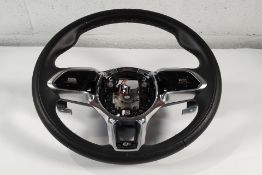 A Jaguar SVR F Pace Leather Steering Wheel, NK8M-3F563-ABOXTM.