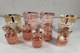 Nine &Honey hair assorted products to include repair treatments and repair shampoos, some bottle pus