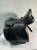 A pre-owned Bynamic horse riding saddle, size unknown (spares or repairs).