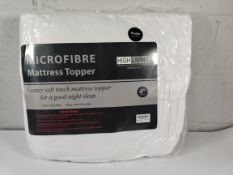 Four as new High Living Microfibre Mattress Toppers 4