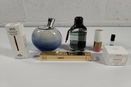 Seven assorted as new/pre-owned perfume/cosmetics related items to include Burberry, YSL and Hermes.