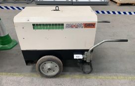 A pre-owned MHM portable diesel generator (MGTP 6000 SY ECO).