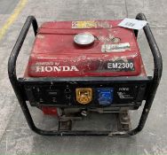 A pre-owned Honda diesel generator (EM2300).