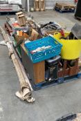 Two pallets of pre-owned items from the contents of a workshop.