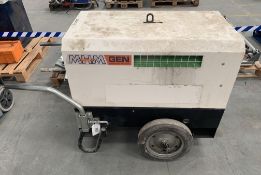 A pre-owned MHM portable diesel generator (MGTP 6000 SY ECO).