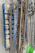 Approximately fifteen pre-owned reclaimed sash clamps.