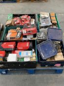 Five crates of fixtures and fittings to include Paslode, Senco, Easy Fix, Timco.
