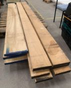 A pallet of assorted light woods to in various lengths and widths. We believe these include America