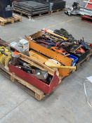 Two pallets of tools and consumable items to include Irwin, Bessey, workshop clamps and related.