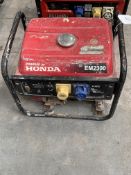 A pre-owned Honda diesel generator (EM2300).