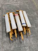 Five pre-owned LED plasterer's folding lights.