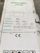 An as new steel security door with multi-point locking system in grey (height 2065mm, width 910mm, l