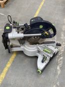 A pre-owned Festool mitre saw, 240V (KS 120 EB).