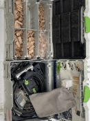A pre-owned Festool Domino DF-500 joiner and related items.