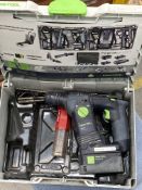 A pre-owned Festool hammer drill (BHC-18) and Festool centrotec drill bits.