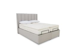 E-Motion Ryo Dual Adjustable Ottoman Divan Bed. RRP £3,495. Shetland Pebble. Understood to include m