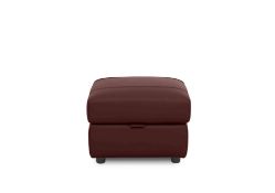 A 100% leather Storage Footstool Ruby. RRP £345. 61W x 61D x 44H cm.