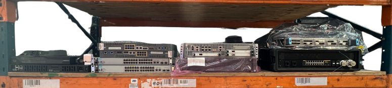 Assorted pre-owned networking hardware (All items sold as seen).