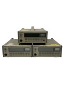 Three pre-owned Anritsu ML9001A Optical Power Meters.
