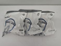 Three as new Resmed Quattro Air full face mask, size X-Small (REF: 62704).