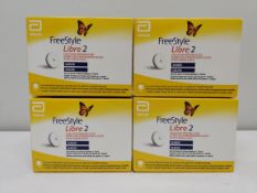 Four as new Freestyle Libre 2 flash glucose monitoring system (EXP: 2026-06-30).