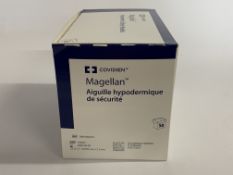Two boxes of Covidien Magellan hypodermic safety needles (10 packs of 50 needles per box, REF: 88818