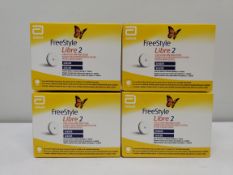 Four as new Freestyle Libre 2 flash glucose monitoring system (EXP: 2026-06-30).