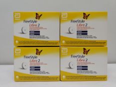 Four as new Freestyle Libre 2 flash glucose monitoring system (EXP: 2026-06-30).