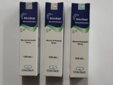 Seventy eight as new Chitotech SilvoSept Wound Antiseptic Spray, 100ml (EXP: 04/2027, BC: 6260455500
