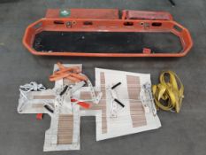 A pre-owned Ferno rescue and evacuation stretcher with other equipment/accessories (sold as seen).