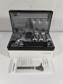 An as new Riester 3.5v xenon otoscope with C-handle, comes with two lithium batteries (REF: 3860).