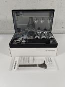 An as new Riester 3.5v xenon otoscope with C-handle, comes with two lithium batteries (REF: 3860).