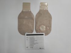 Four boxes of as new Hollister 2-piece Drainable Ostomy Pouches, 55mm, Beige, 30 pcs per box (REF: 2