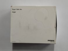 An as new Phonak Roger Table Mic 3 x2 w/o PSU, champagne (REF: 056-4013-P5010).