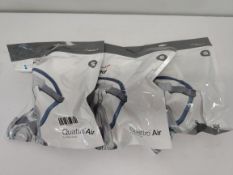 Three as new Resmed Quattro Air full face mask, size Small (REF: 62705).