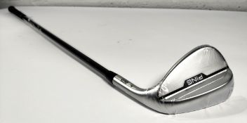 An as new Ping S159 Golf Wedge, R/H, 54 S.12, UST Mamiya recoil F2 65 shaft, Golf Pride grip (may ha