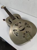 A Gretsch G9201 Honey Dipper Resonator Guitar (damaged at the heel, needs repairing).