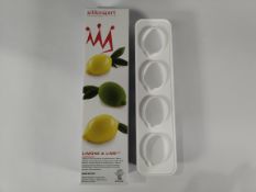 A box of five as new Silikomart Limone & Lime 120 3D fruit Silicone mould for cooking (8051085303588