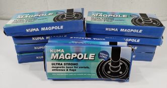 Ten Kuma Magpoles ultra strong magnetic bases for aerials, antennas and flags, 300mm long, boxed (so