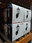 Four Steinel 60w black outdoor lights - 3 x L15 and 1 x L15S, boxed.