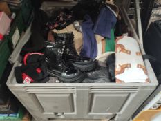 A stillage of assorted pre-owned clothing and related (stillage not included).