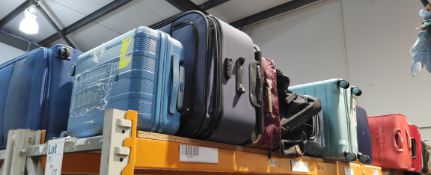 Approximately twenty five pre-owned travel suitcases/luggage bags, various colours, sizes and condit