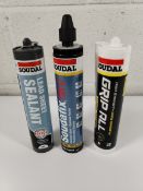 Twelve Soudal Grip All Hybrid Polymer (290ml, 12/25), twelve Soudal Lead Sheet Sealant, grey (290ml,